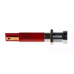 RS PRO Red Panel Mount Indicator 12V DC, Mounting Hole Size 8 mm, Termination Type Solder Tab, Model No 210945 image 3