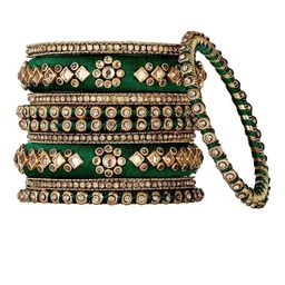 Anouk Set Of 20 Kundan Studded Thread Bangles image 3