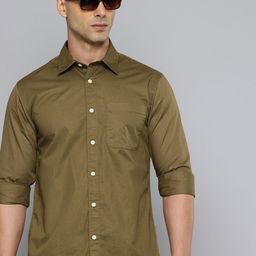 Flying Machine Pure Cotton Slim Fit Opaque Casual Shirt-image-88