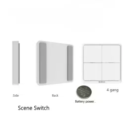 BytBots Tuya ZigBee Wireless 12 Scene Switch Push Button Controller without Battery (White) image 5
