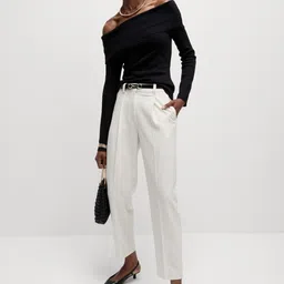 Marks & Spencer Women Tapered Fit High-Rise Trousers-image-54