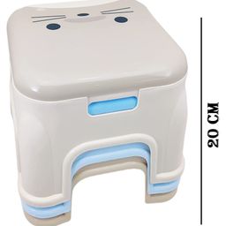 SKB Cute Sitting Plastic Stool for Kids (Color May Vary)-16