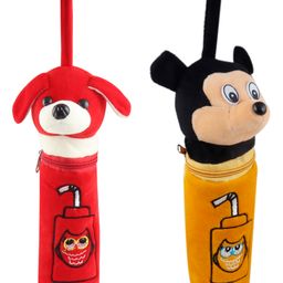 SS Impex Bottle cover Mickey/Dog Kides Classic Bottle Cover Pack of 2 - Yellow & Red-27