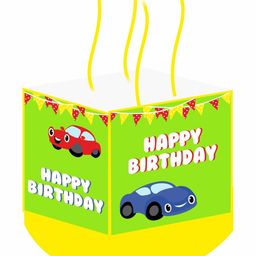 Untumble Vehicle Theme Pinata for Birthday Celebrations Box Shaped Party Pinata to Fill Chocolates- Multicolor-picture-28