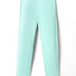 UCB Cotton Knit Full Length Solid Leggings - Light Blue-image-44