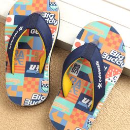 Cute Walk by Babyhug Slip On Flip Flops Text Print - Navy-image-72