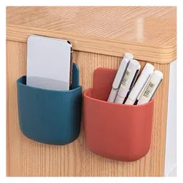 Baby Miniature Mini Multipurpose Wall Holder with Mobile Charging Point Plastic Pack of 2 (Color May Vary)-picture-0