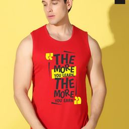 WOOSTRO 2-Pcs Odour-Free Combed Cotton Innerwear Vests VWS26(MORE RED)(PLAIN BLACK)-image-7