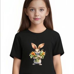 YK Girls Graphic Printed Round Neck T-shirt-picture-39