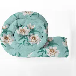 Doristyle Green 500 GSM Checked Microfiber Double Bed Comforter-picture-21
