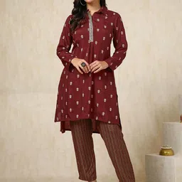 Soch Embroidered Top With Trousers Co-Ord-picture-13