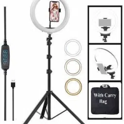 SUNWARE Ring Light 10 and 7 Feet Tripod Stand For Making Reels, Photography Flash-20