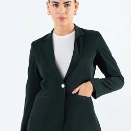 Powersutra Green Plain Blazer-image-20