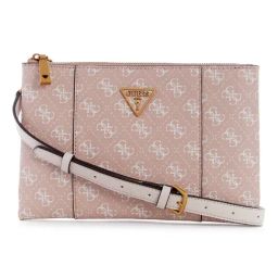 Guess Rose Logo Printed Noelle Double Zip Crossbody Bag-image-6