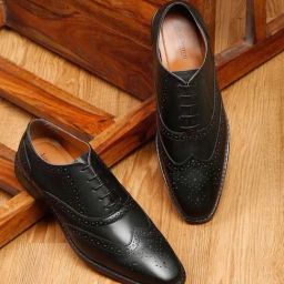 Louis Stitch Men's Black Brogue Shoes-image-73