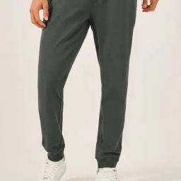 Styli Grey Cotton Slim Fit Trackpants-image-17