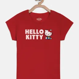 Hello Kitty Printed Tshirt For Kids Girls-picture-1