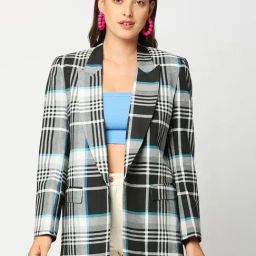 Remanika Black Chequered Jacket-image-96