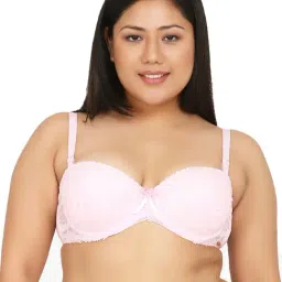 Curvy Love Pink Under-Wired Padded Balconette Bra-picture-42