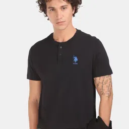 U.S. Polo Assn. Black Henley T-Shirt-picture-26