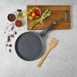 Bergner Orion Marble Non Stick Grey Aluminium Induction Base Tawa - 28cm-image-11