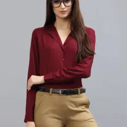 Style Quotient Maroon Regular Fit Shirt-image-99