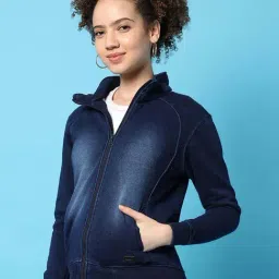 Campus Sutra Blue Denim Jacket-image-53