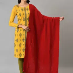 W Red Plain Shawl-image-67