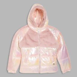 Blue Giraffe Kids Peach Quilted Full Sleeves Jacket-image-98