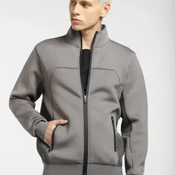 Jack & Jones Grey Slim Fit High Neck Jacket-picture-18
