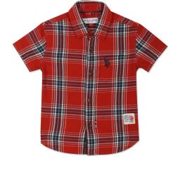 U.S. Polo Assn. Boys Red Checks Shirt-picture-37