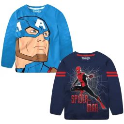 Bonkids Boys Pack Of 2 Captain America Printed Cotton T-Shirt-picture-36