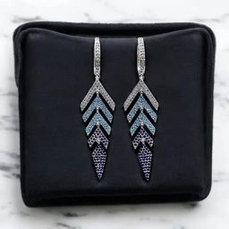 Rihi by P.C. Chandra Jewellers 925 Sterling Silver Multicolor Stone Drop Earrings-image-85