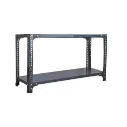 SM Slotted Angle Metal Rack Black 2 Shelf & 19 Gauges 24x36x15 inch-image-31