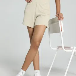 Puma Beige Striped Shorts-image-48