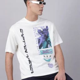 Free Authority Off White Cotton Loose Fit Printed T-Shirt-picture-18