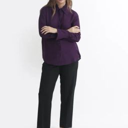 RAREISM Purple Viscose Solid Long Sleeves Shirt-picture-37
