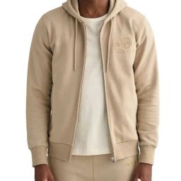 Gant Beige Regular Fit Hooded Sweatshirt-picture-11