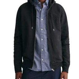 Gant Black Regular Fit Hooded Sweatshirt-image-26