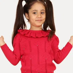 JoE Hazel Girls Cable Knit Pullover-image-82
