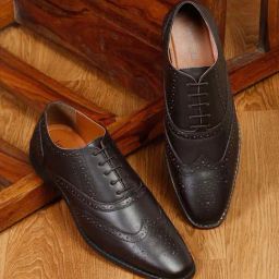 Louis Stitch Men's Brown Brogue Shoes-picture-4