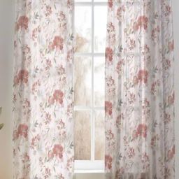 Haus & Kinder Brown Polyester Door Curtains With Eyelet Rings - Set of 2-image-1