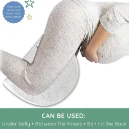 Elementary White Memory Foam Maternity Wedge Pillow with Cover - Set of 1 image 4