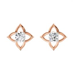 Sparkles 14k (585) Rose Gold Lab Grown Diamond Earrings-picture-49