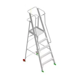 Liberti 5 ft 4 Steps 136 kg Load Capacity Aluminium Ladder With Platform, Hand Rail, P1405H-16