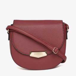 DressBerry Burgundy Solid Sling Bag-35