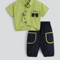 hopscotch 2-Pc Panda Embroidered Shirt & Shorts-picture-25