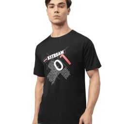Dida Black Polyster Regular Fit Typography T-Shirt-image-29