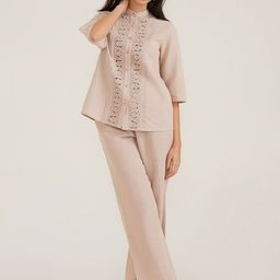 B77 Women Smart Organic Cotton Linen Easy Wash Trousers-image-44