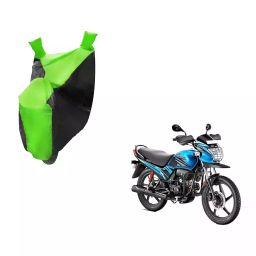 Auto Pearl Waterproof Two Wheeler Cover For Hero Passion Pro TR (Green & Black)-image-21